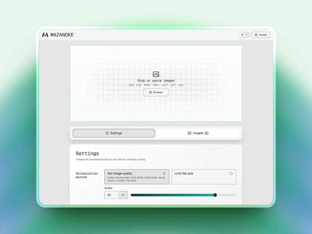 🖼 MAZANOKE – 一款开源的的图片优化工具 🖼 MAZANOKE – 一款开源的的图片优化工具